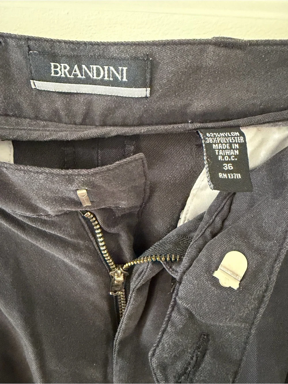 Brandini Men's Dark Blue Flat-Front Shorts